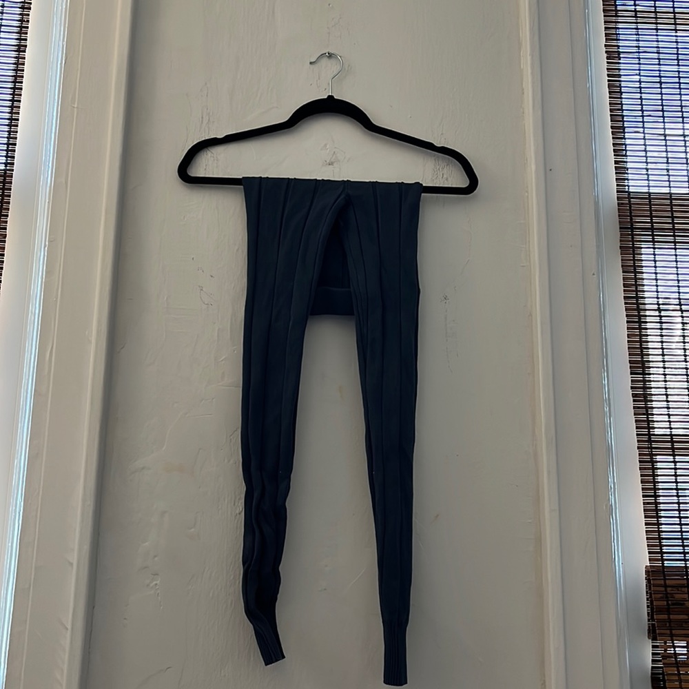 Fashion Nova Navy Cropped Pair XS Loungewear set